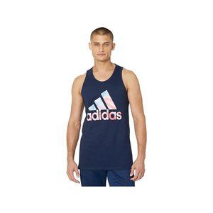 ***ADIDAS MENS NAVY BLUE LOGO TANK SIZE XXL
